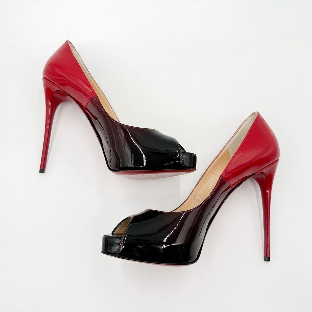 Christian Louboutin New Very Prive 120 Pumps Black Red Ombré Size 40, 10 - Picture 13 of 14